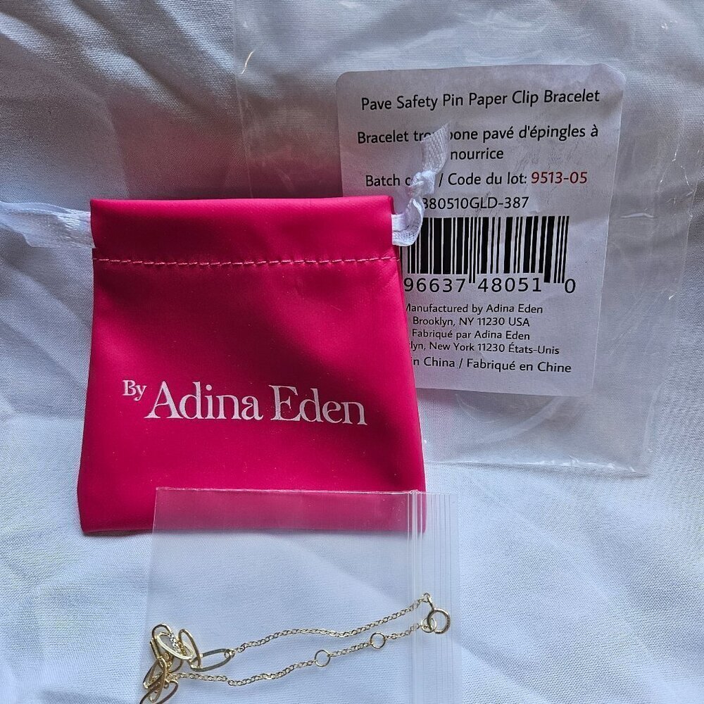 Adina Eden Safety Pin Paper Clip Bracelet‎